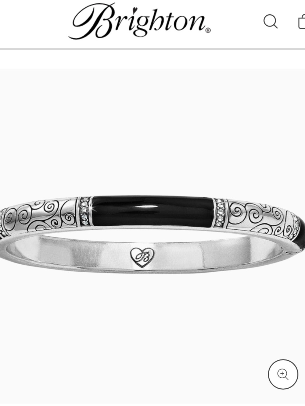 Brighton Wiltern Black and Silver Scroll Bangle